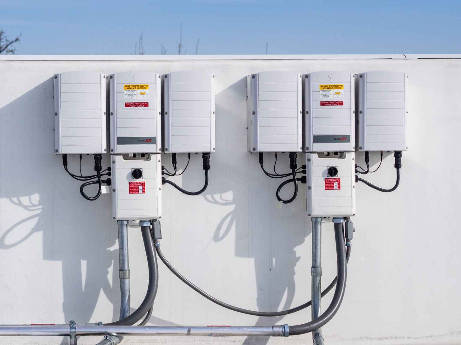 SolarEdge commercial inverter cabinet installation